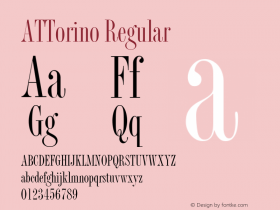 ATTorino Regular 1.0 Font Sample