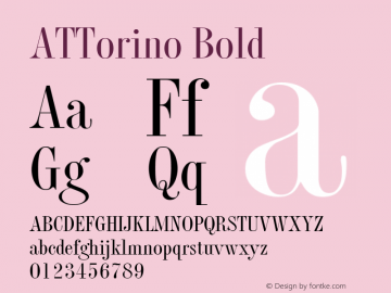 ATTorino Bold 1.0 Font Sample