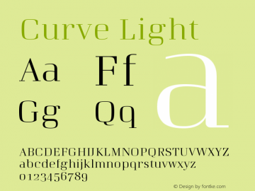 Curve Light Version 1.002;PS 001.002;hotconv 1.0.88;makeotf.lib2.5.64775图片样张