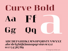 Curve Bold Version 1.002;PS 001.002;hotconv 1.0.88;makeotf.lib2.5.64775图片样张