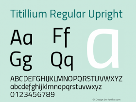 Titillium Regular Upright Version 1.000;PS 57.000;hotconv 1.0.70;makeotf.lib2.5.55311图片样张