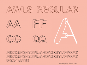 Awls Regular Awls version 2.1 Font Sample