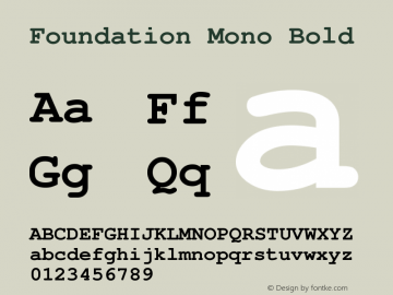 FoundationMono-Bold Version 1.071图片样张