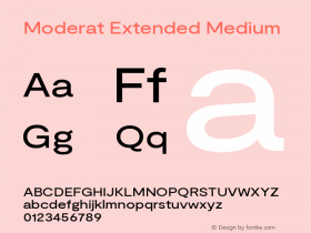 Moderat Extended Medium Version 3.000;PS 003.000;hotconv 1.0.88;makeotf.lib2.5.64775图片样张