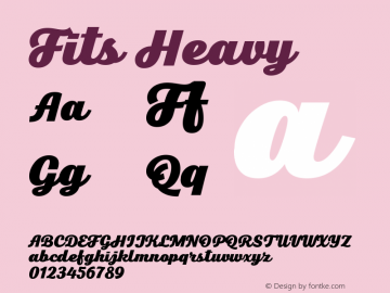 Fits-Heavy Version 1.000;PS 001.000;hotconv 1.0.88;makeotf.lib2.5.64775图片样张
