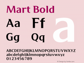 Mart-Bold Version 4.001图片样张