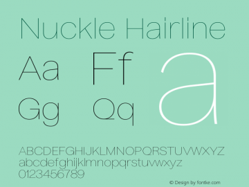 Nuckle Hairline Version 1.032;PS 1.32;hotconv 1.0.88;makeotf.lib2.5.647800图片样张