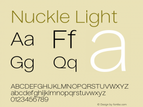 Nuckle Light Version 1.032;PS 1.32;hotconv 1.0.88;makeotf.lib2.5.647800图片样张