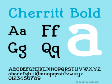 Cherritt-Bold Version 1.000 2009 initial release图片样张