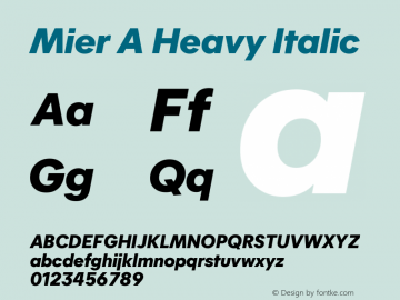 MierA-HeavyItalic Version 1.001 | wf-rip DC20180715图片样张