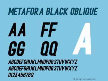 Metafora-BlackOblique Version 1.000 | wf-rip DC20190310图片样张