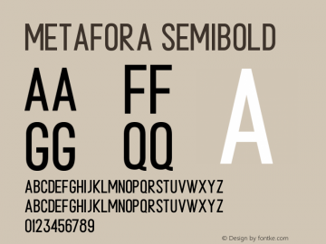 Metafora-SemiBold Version 1.000 | wf-rip DC20190310图片样张