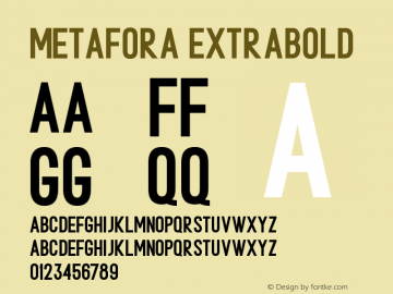 Metafora-ExtraBold Version 1.000 | wf-rip DC20190310图片样张
