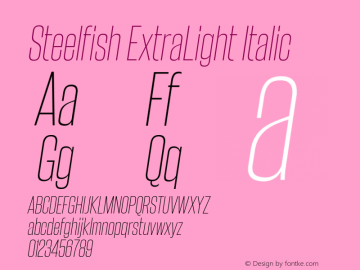 SteelfishEl-Italic Version 6.000图片样张