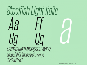 SteelfishLt-Italic Version 6.000图片样张