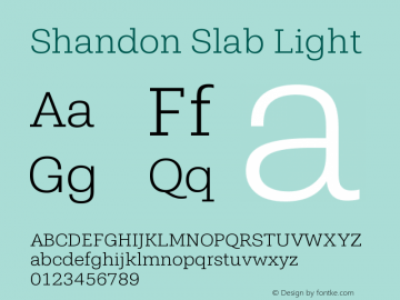 ShandonSlab-Light Version 1.000图片样张
