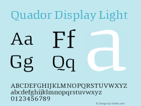 Quador Display Light Version 1.000;PS 001.000;hotconv 1.0.88;makeotf.lib2.5.64775图片样张