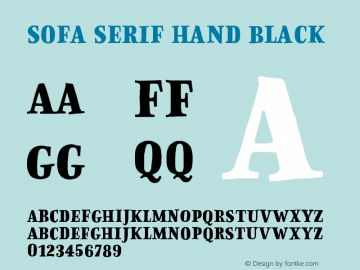 SofaSerifHand-Black Version 1.026 | wf-rip DC20190220图片样张