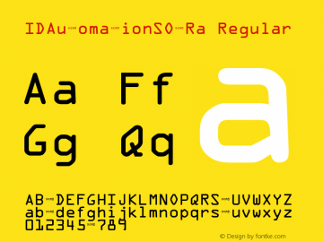 IDAutomationSOCRa Regular Version 5.100;PS 005.001;hotconv 1.0.38 Font Sample