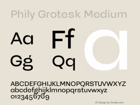 PhilyGrotesk-Medium Version 1.000图片样张