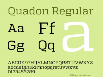 Quadon Version 1.001;PS 001.001;hotconv 1.0.70;makeotf.lib2.5.58329图片样张