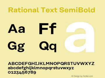 RationalText-SemiBold Version 1.000;PS 001.000;hotconv 1.0.88;makeotf.lib2.5.64775图片样张