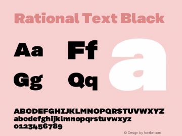 RationalText-Black Version 1.000;PS 001.000;hotconv 1.0.88;makeotf.lib2.5.64775图片样张
