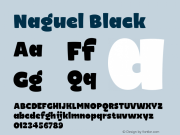 Naguel-Black Version 1.000;PS 001.000;hotconv 1.0.88;makeotf.lib2.5.64775图片样张