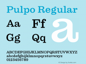 Pulpo Regular Version 1.000图片样张