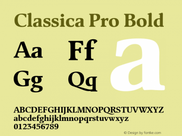 Classica Pro Bold Version 3.00图片样张