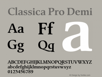 Classica Pro Demi Version 3.00图片样张