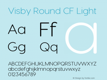 VisbyRoundCF-Light Version 2.100 | wf-rip DC20171025图片样张