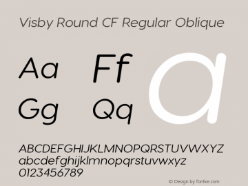 VisbyRoundCF-Oblique Version 2.100 | wf-rip DC20171025图片样张