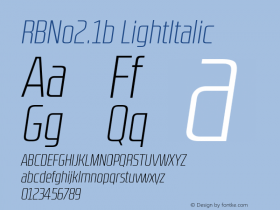 RBNo2.1b-LightItalic 1.000图片样张