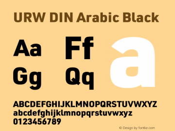 URW DIN Arabic Black Version 1.00图片样张