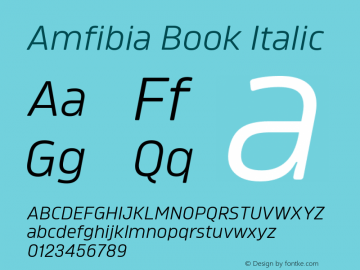 Amfibia-BookItalic Version 1.000 | wf-rip DC20190310图片样张