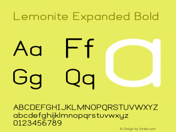 Lemonite-ExpandedBold Version 1.002图片样张