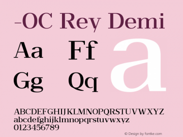-OC Rey Demi Version 1.000;PS 001.000;hotconv 1.0.88;makeotf.lib2.5.64775图片样张