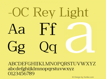 -OC Rey Light Version 1.000;PS 001.000;hotconv 1.0.88;makeotf.lib2.5.64775图片样张
