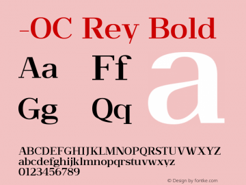 -OC Rey Bold Version 1.000;PS 001.000;hotconv 1.0.88;makeotf.lib2.5.64775图片样张