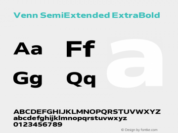 Venn-SemiExtendedExtraBold Version 1.000图片样张