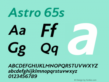 Astro-65s Version 1.001;PS 001.001;hotconv 1.0.88;makeotf.lib2.5.64775图片样张