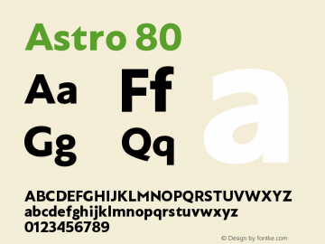 Astro-80 Version 1.001;PS 001.001;hotconv 1.0.88;makeotf.lib2.5.64775图片样张