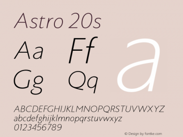 Astro-20s Version 1.001;PS 001.001;hotconv 1.0.88;makeotf.lib2.5.64775图片样张