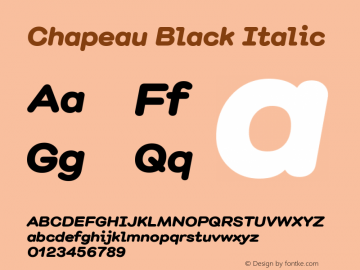 Chapeau-BlackItalic Version 2.002图片样张