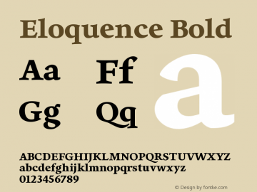 Eloquence-Bold Version 1.000 | wf-rip DC20190330图片样张