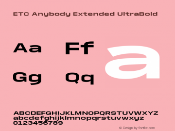 ETCAnybody-ExtendedUltraBold Version 1.51 | wf-rip DC20181025图片样张