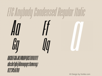 ETCAnybody-CondensedRegularIt Version 1.51 | wf-rip DC20181025图片样张