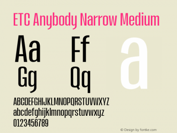 ETCAnybody-NarrowMedium Version 1.51 | wf-rip DC20181025图片样张