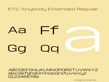 ETCAnybody-ExtendedRegular Version 1.51 | wf-rip DC20181025图片样张